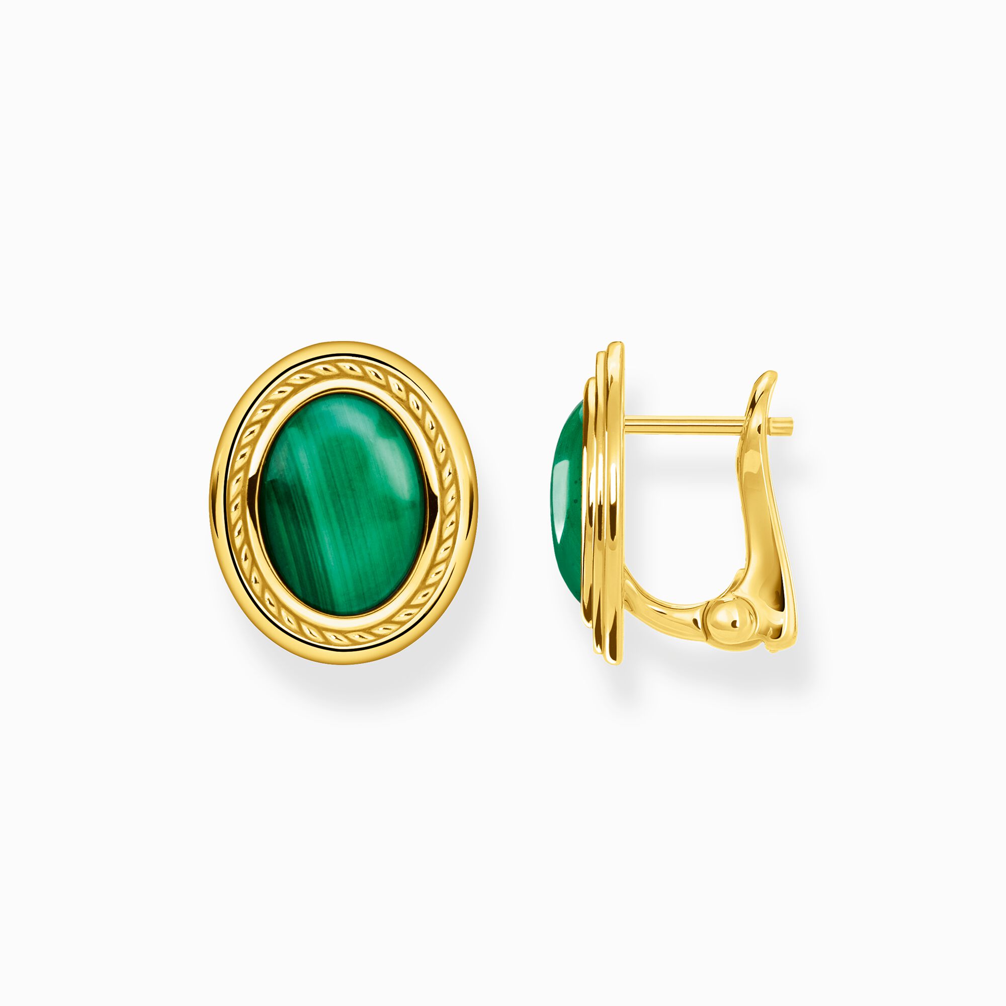 Ear studs green stone gold from the  collection in the THOMAS SABO online store