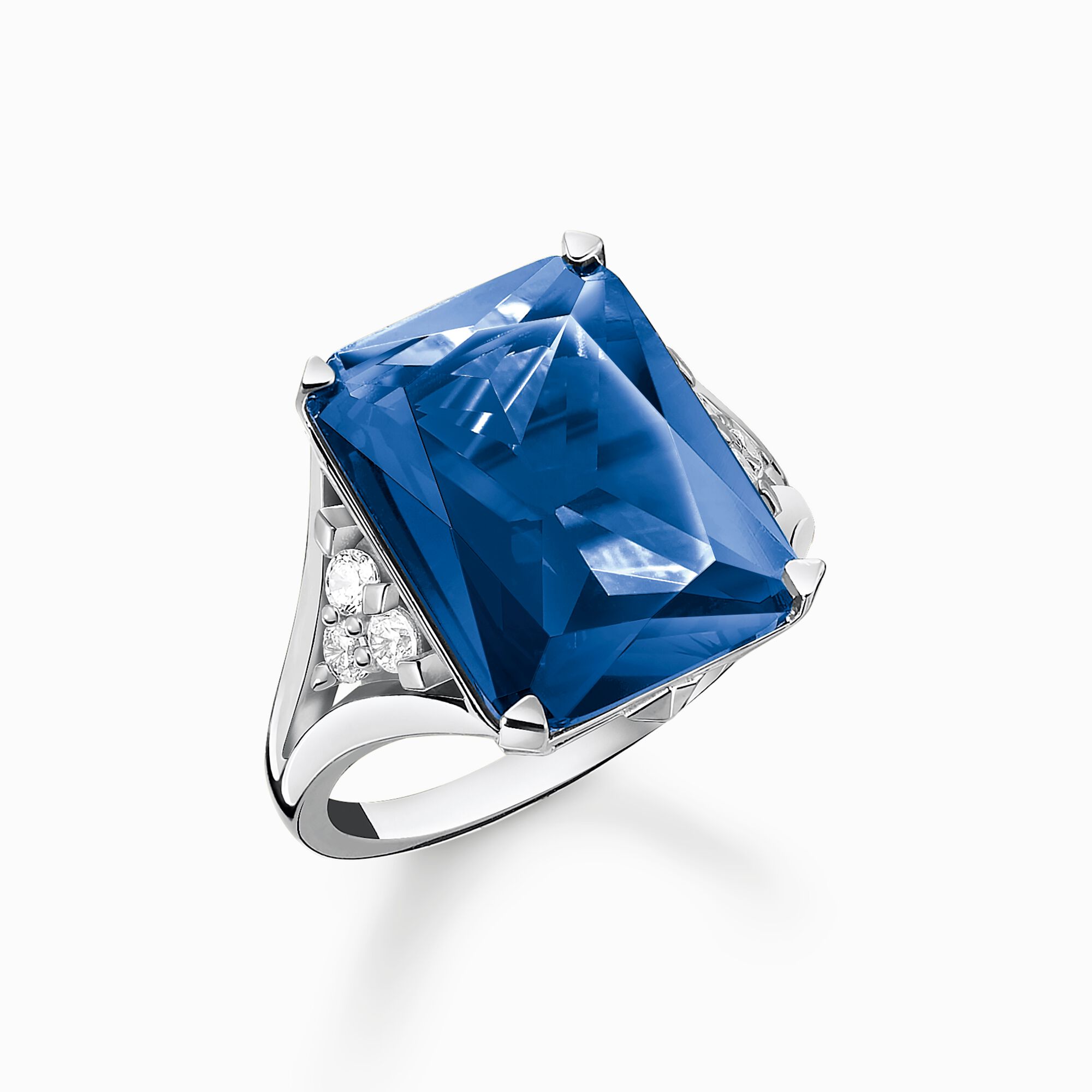 Ring with blue and white stones silver from the  collection in the THOMAS SABO online store