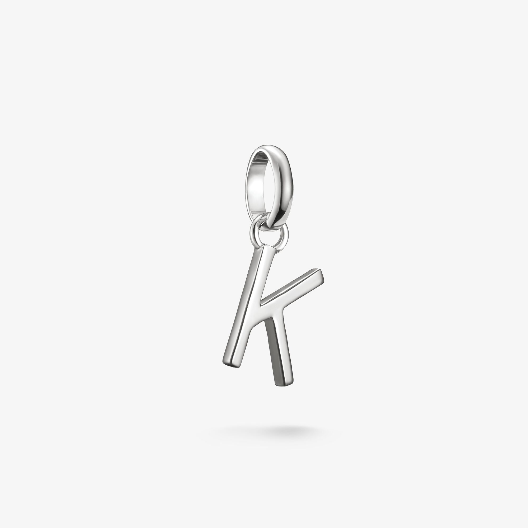 THOMAS SABO Pendentif Charm lettre K Connect argent, Argent sterling, Taille: one size, femme