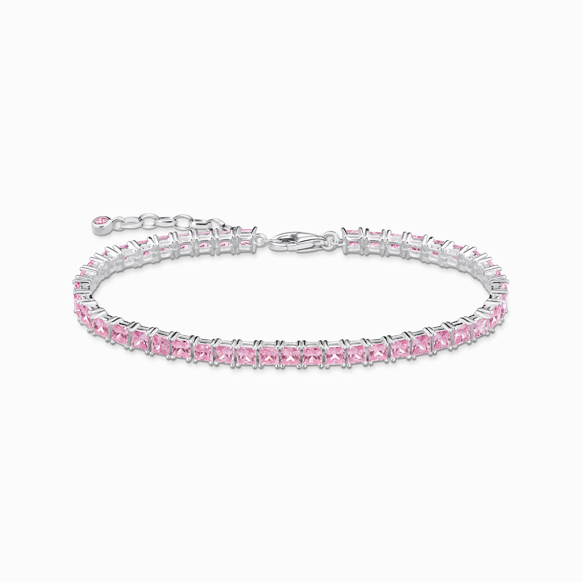 Pulsera reviere con piedras rosas plata de la colección  en la tienda online de THOMAS SABO
