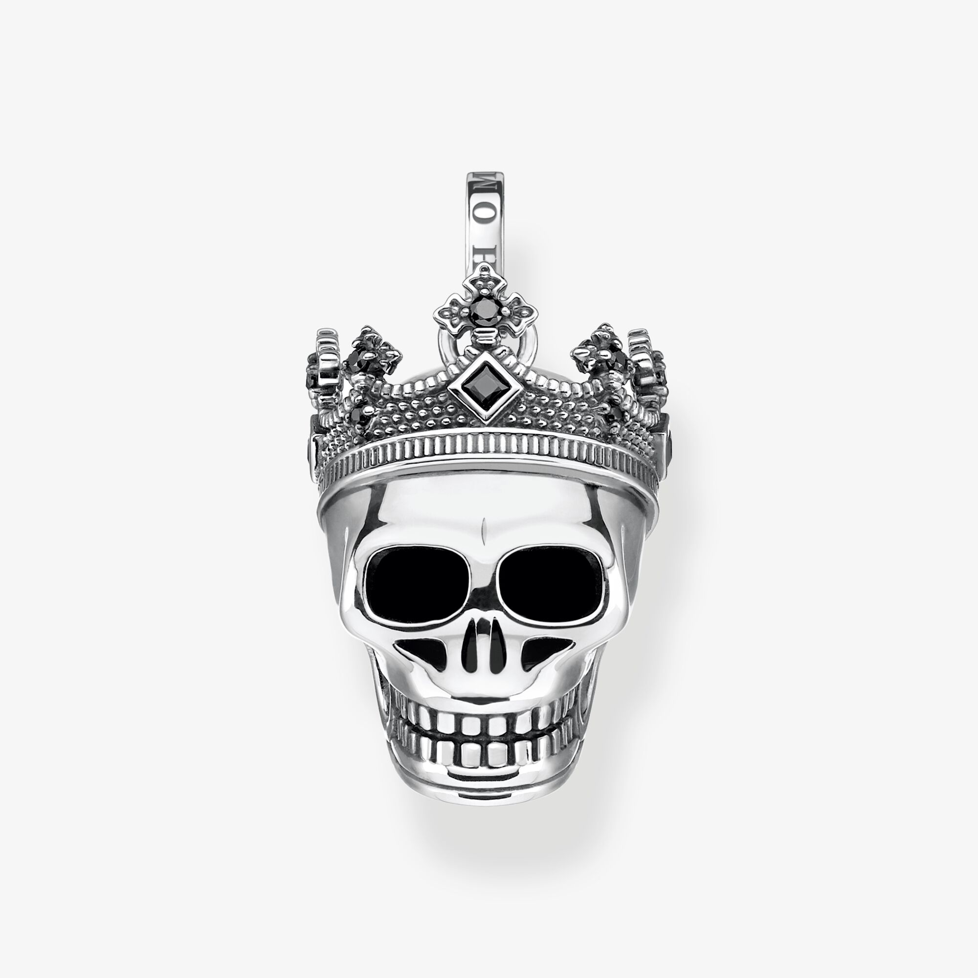 THOMAS SABO Pendentif tête de mort couronne, Argent sterling, Taille: one size, Unisex