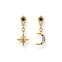 Earrings Royalty star &amp; Moon gold from the  collection in the THOMAS SABO online store