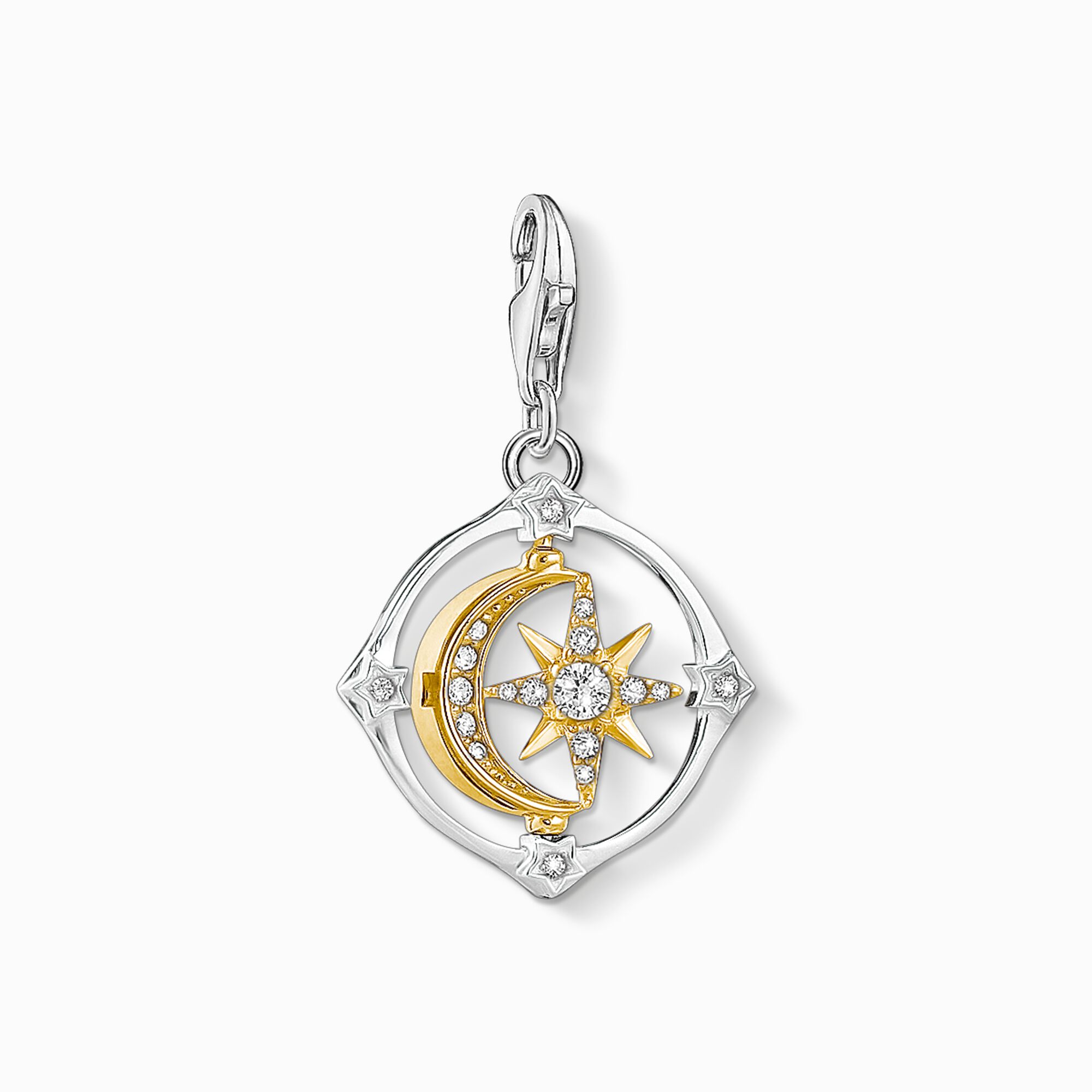 Charm pendant moveable moon and star from the Charm Club collection in the THOMAS SABO online store