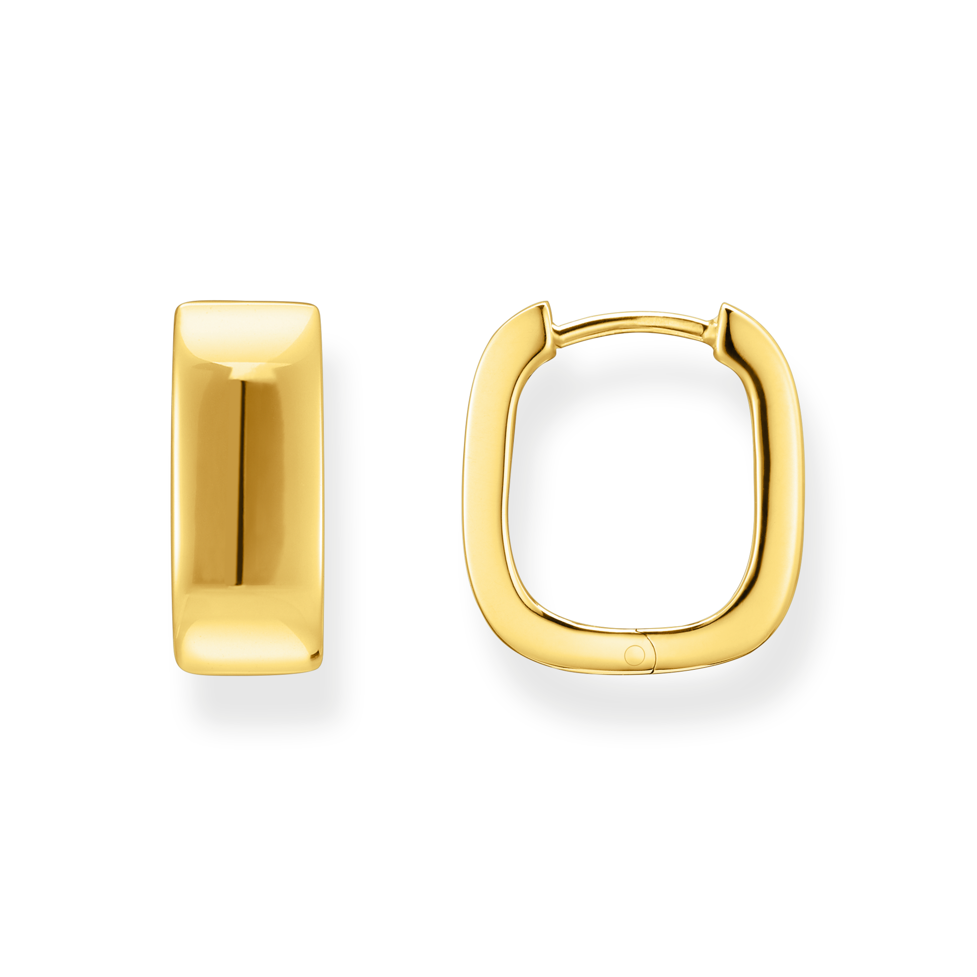 Thomas Sabo Creolen mit eckiger Form vergoldet gelbgoldfarben CR744-413-39