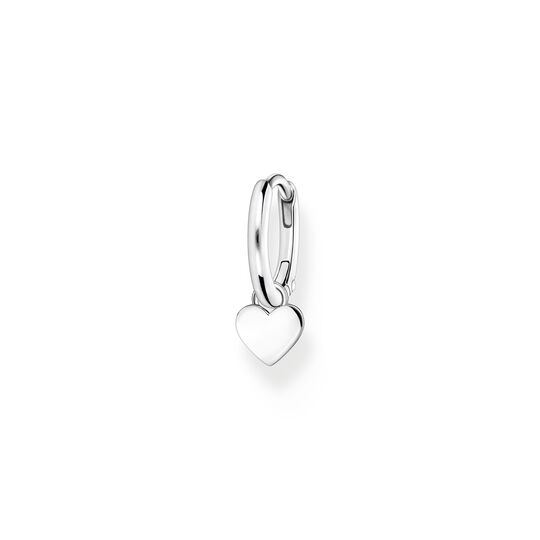 Single hoop earring with heart pendant silver from the Charming Collection collection in the THOMAS SABO online store
