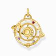 Yellow-gold plated pendant with planetary ring and various stones from the  collection in the THOMAS SABO online store