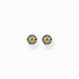 Ear studs cross black stones gold from the  collection in the THOMAS SABO online store