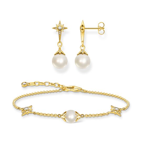 Jewellery set magic stars with pearls gold from the  collection in the THOMAS SABO online store