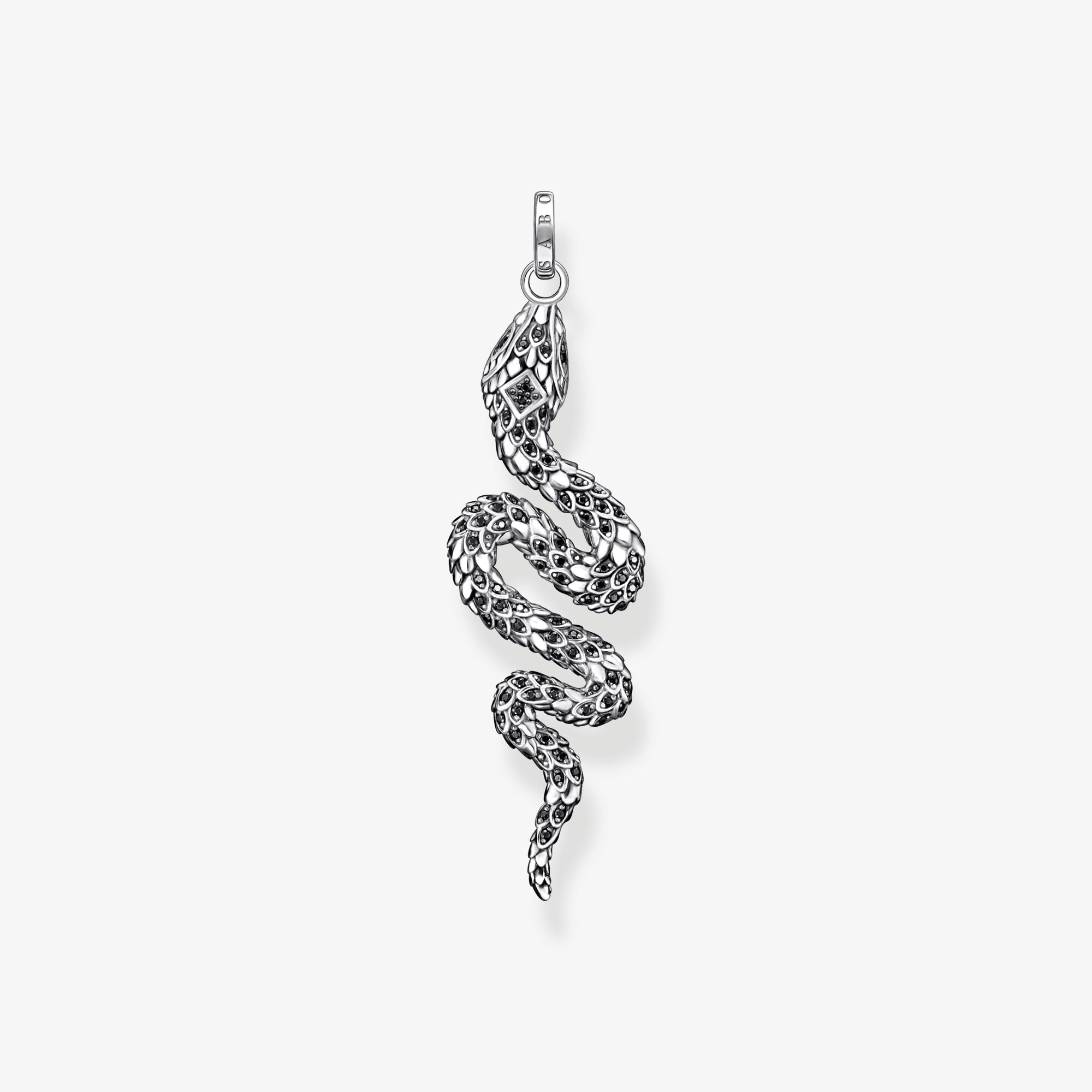 THOMAS SABO Hängsmycke svärtat orm, 925 sterlingsilver, Storlek: one size, Unisex