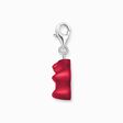 Silver charm pendant goldbears in red from the Charm Club collection in the THOMAS SABO online store