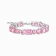 Silver tennis bracelet with 20 pink zirconia stones from the  collection in the THOMAS SABO online store