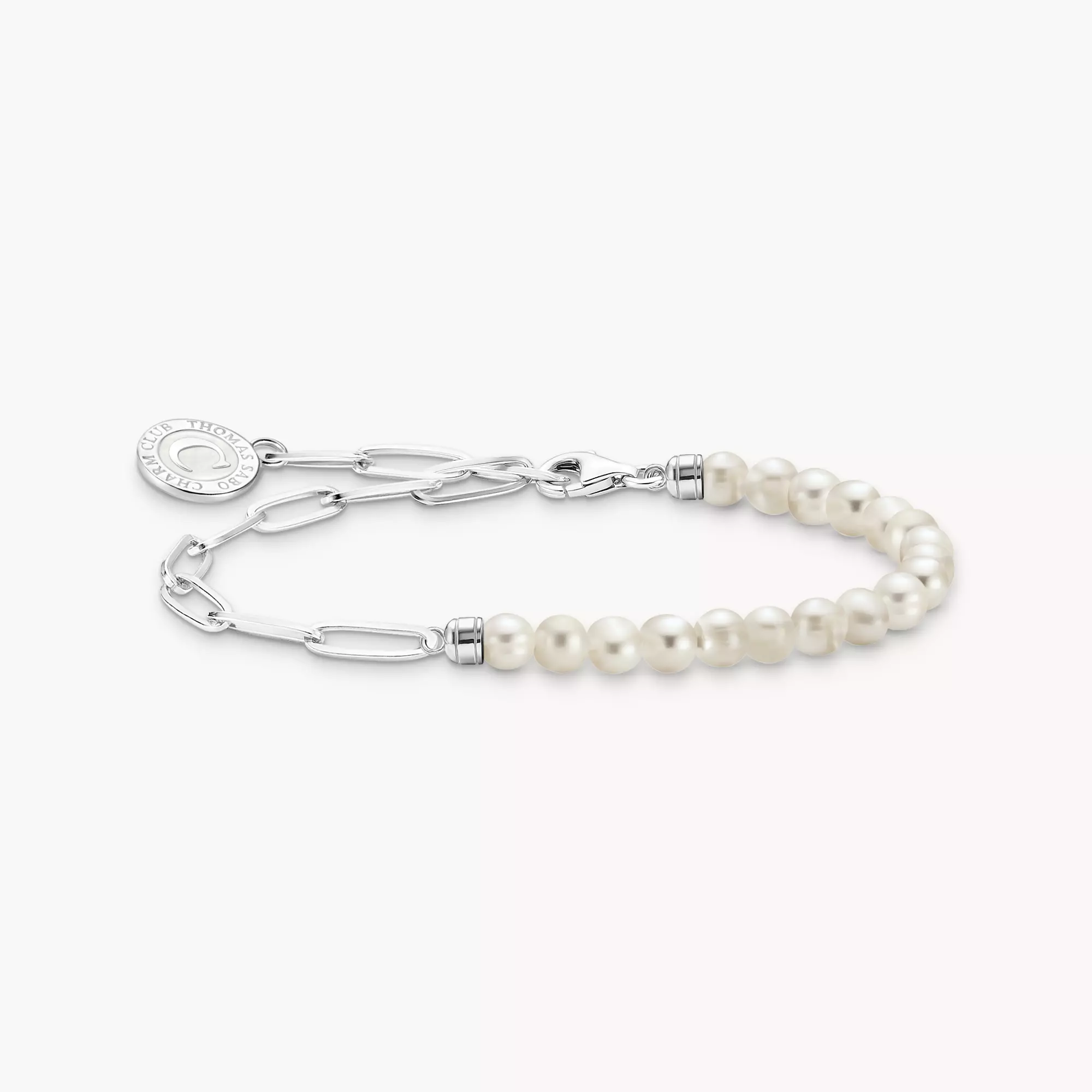 Pulsera De Plata Con Eslabones Grandes Con Circonitas Blancas