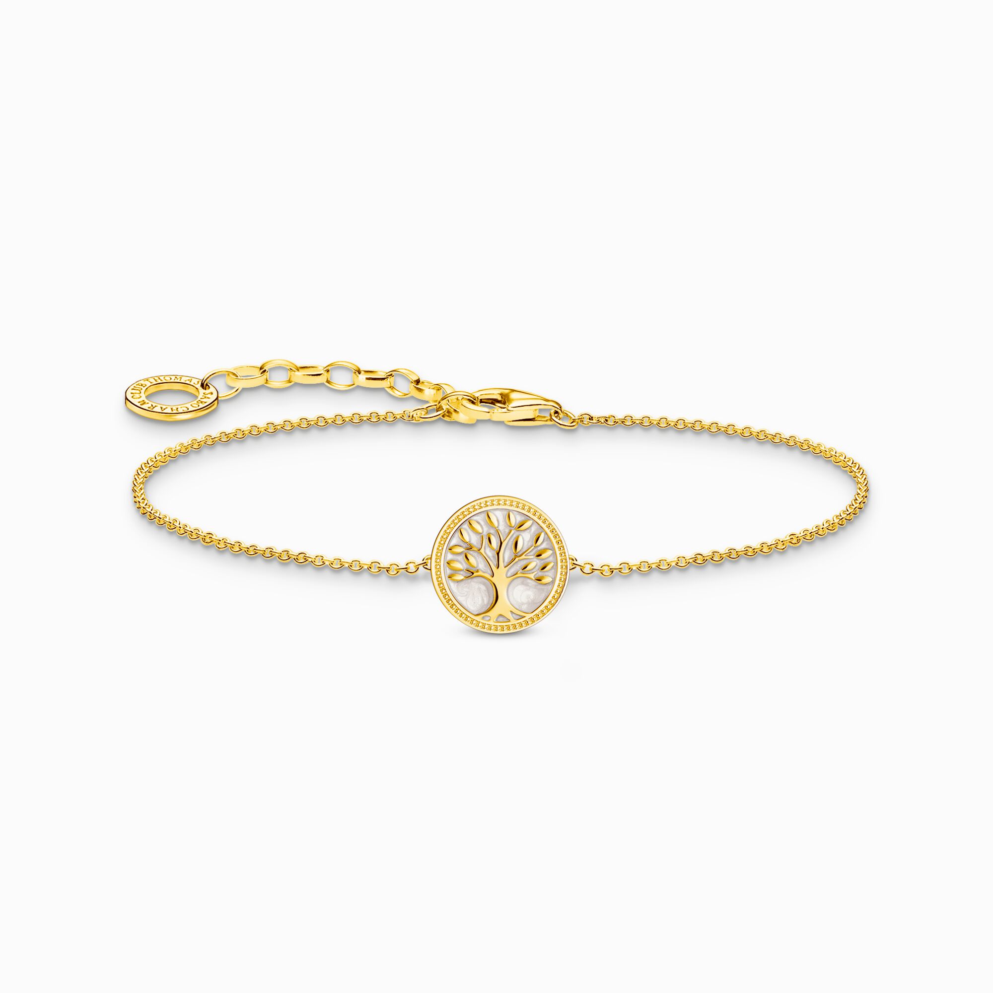 Gold-plated bracelet with tree of love pendant and cold enamel from the Charming Collection collection in the THOMAS SABO online store