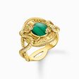 Ring Schlange mit gr&uuml;nem Malachit vergoldet aus der  Kollektion im Online Shop von THOMAS SABO