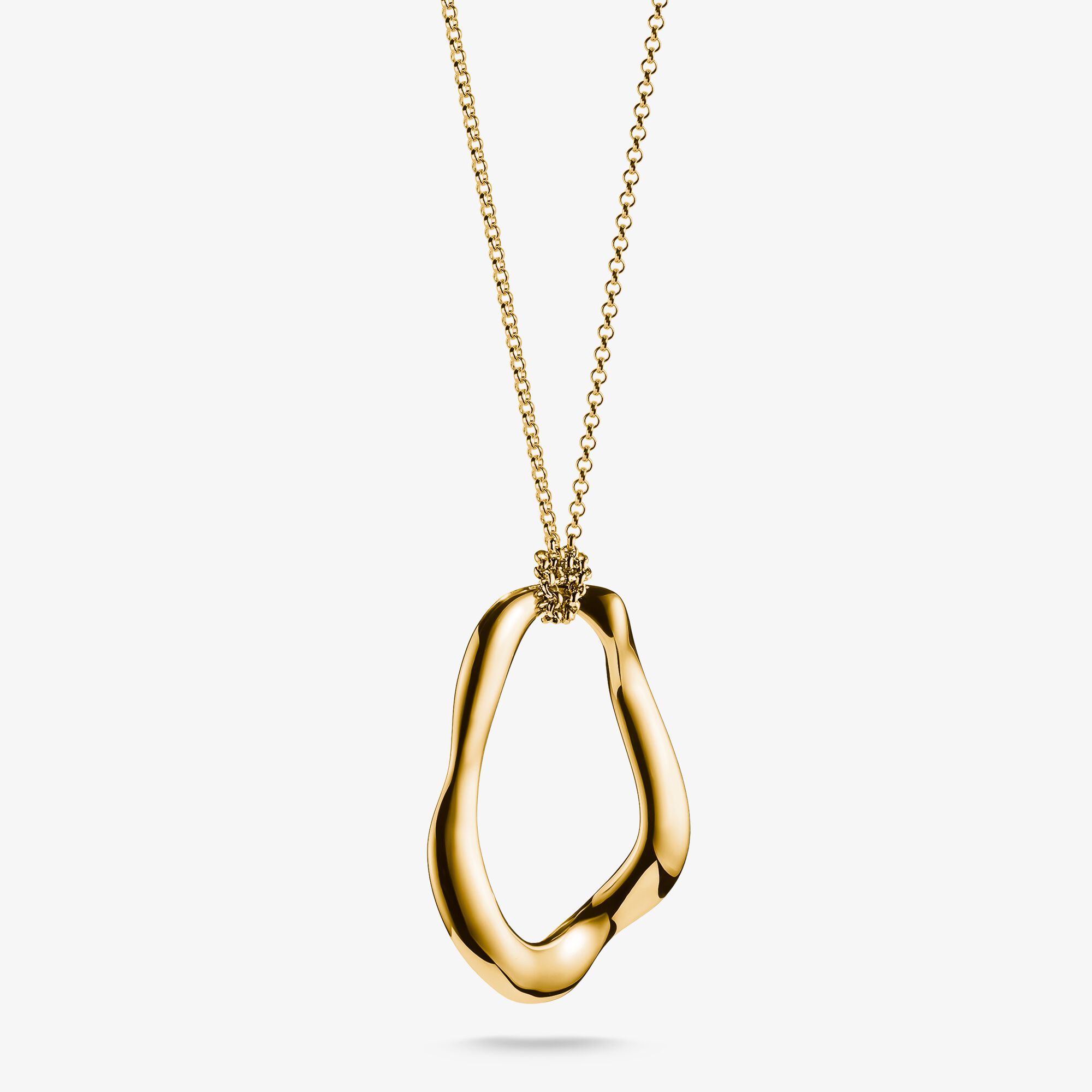 THOMAS SABO Chaîne avec pendentif Natural Beauty plaqué or, Argent sterling doré or jaune, Taille: 70 cm, femme