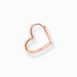Single hoop earring heart with white stones rose gold from the Charming Collection collection in the THOMAS SABO online store