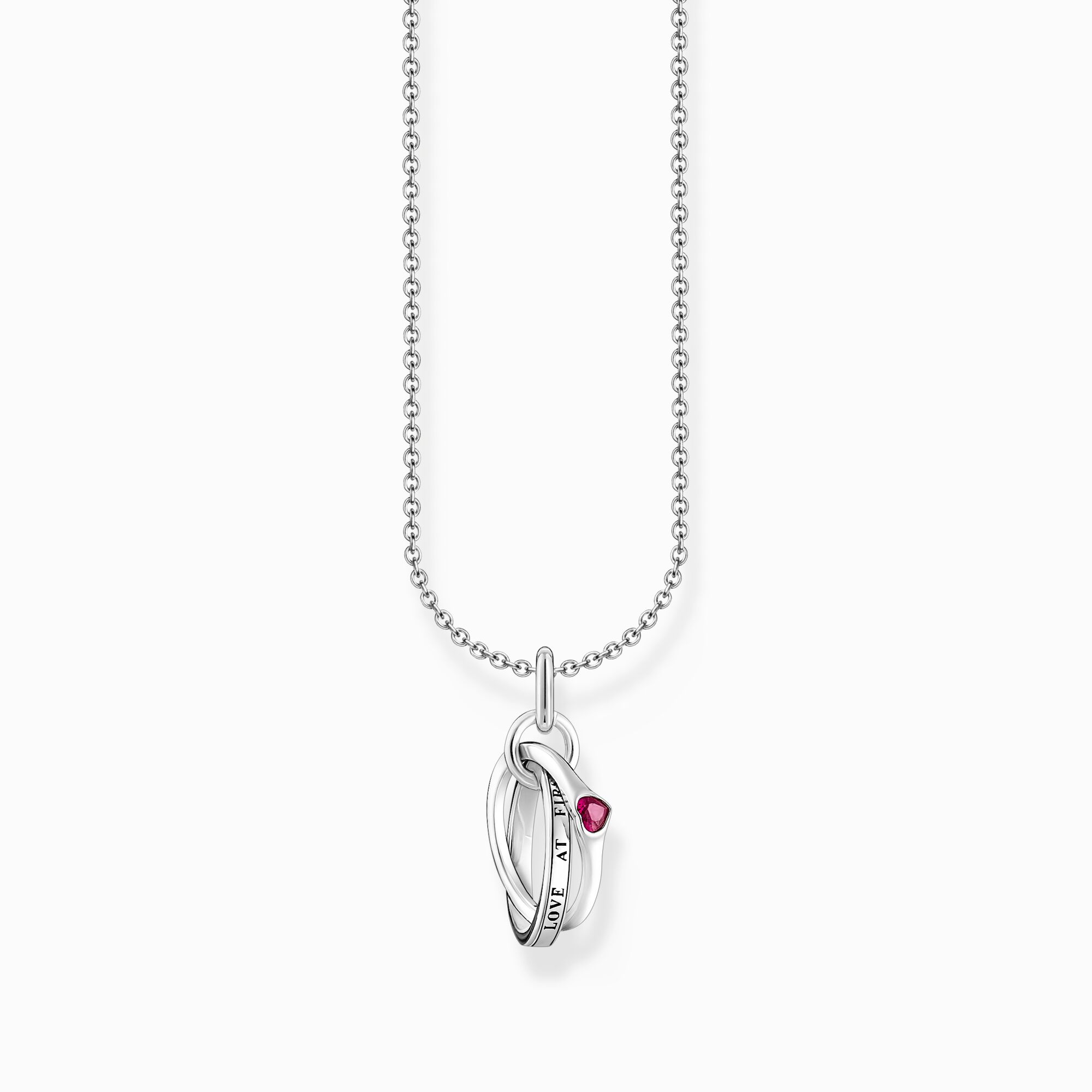 Silver neckalce with Together ring pendant from the Charming Collection collection in the THOMAS SABO online store