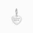 Charm pendant pink heart with Best Mom silver from the Charm Club collection in the THOMAS SABO online store
