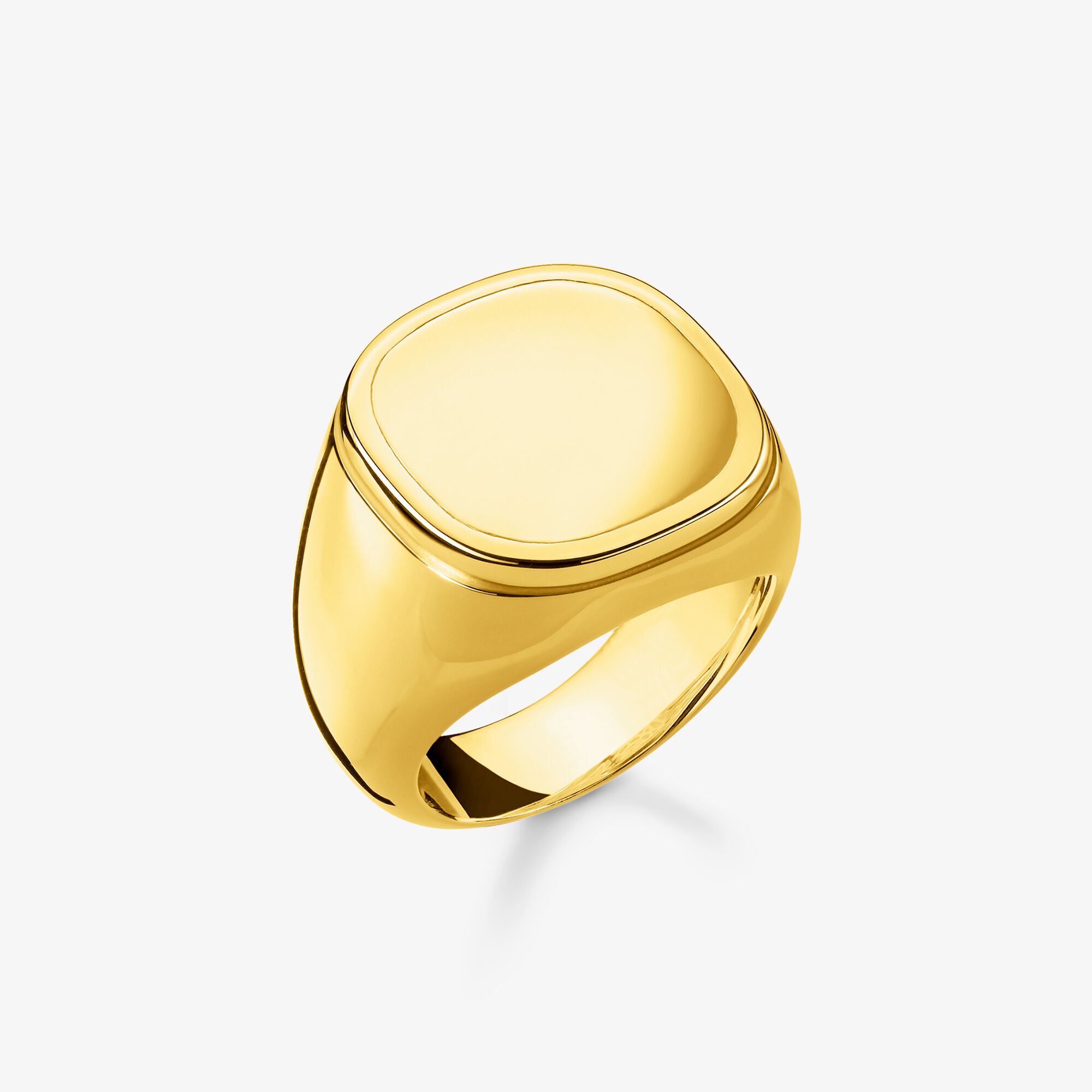 THOMAS SABO Bague classique, Argent sterling doré or jaune, Taille: 62, Unisex