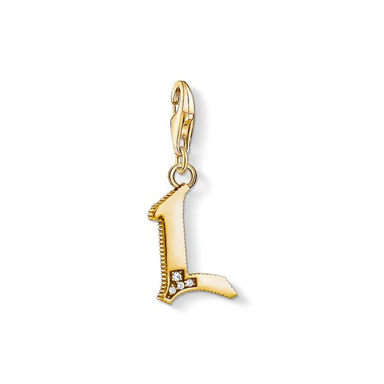 Charm pendant letter L gold from the Charm Club collection in the THOMAS SABO online store