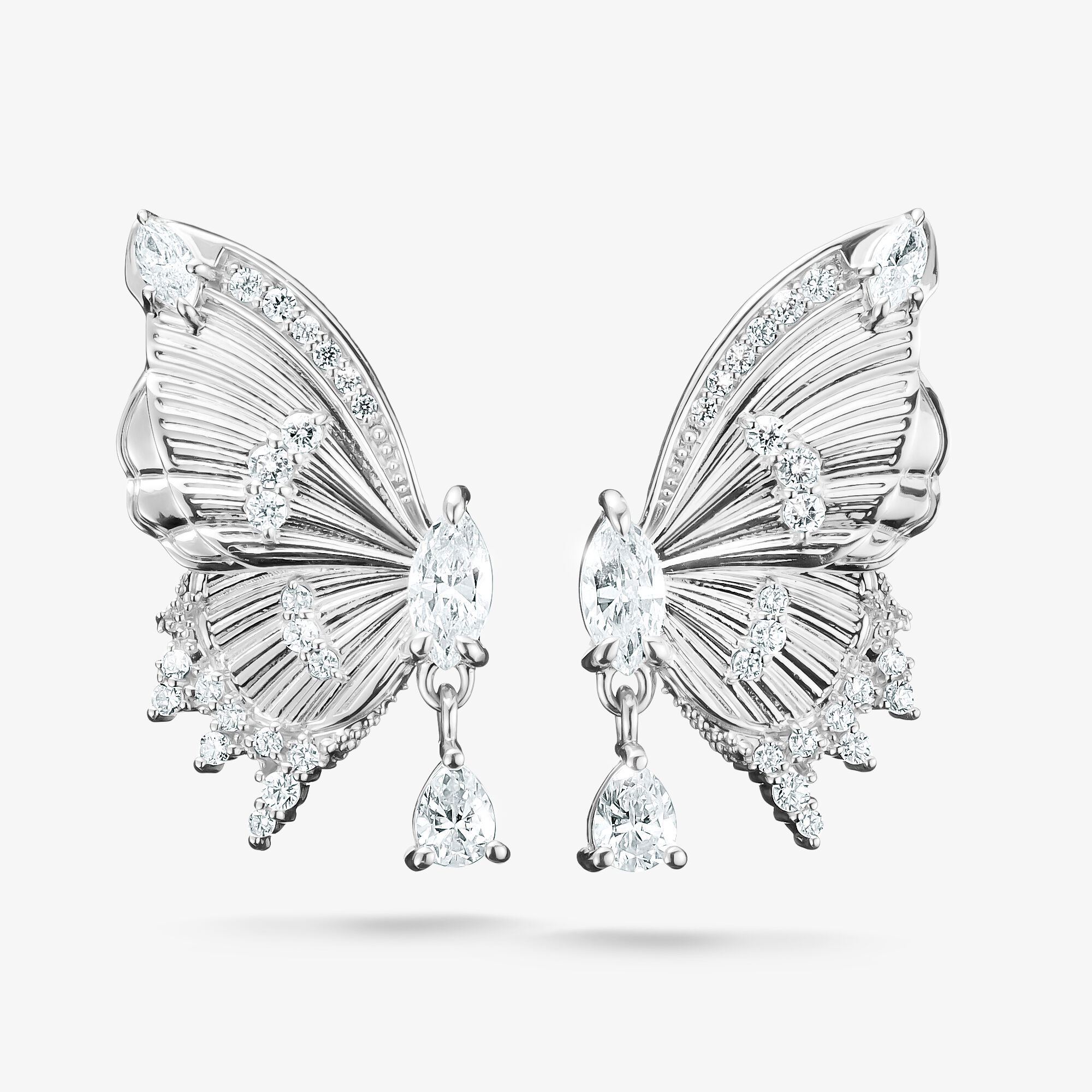 THOMAS SABO Clous d'oreilles papillon Butterfly Paradise avec pierres argent, Argent sterling, Taille: one size, femme