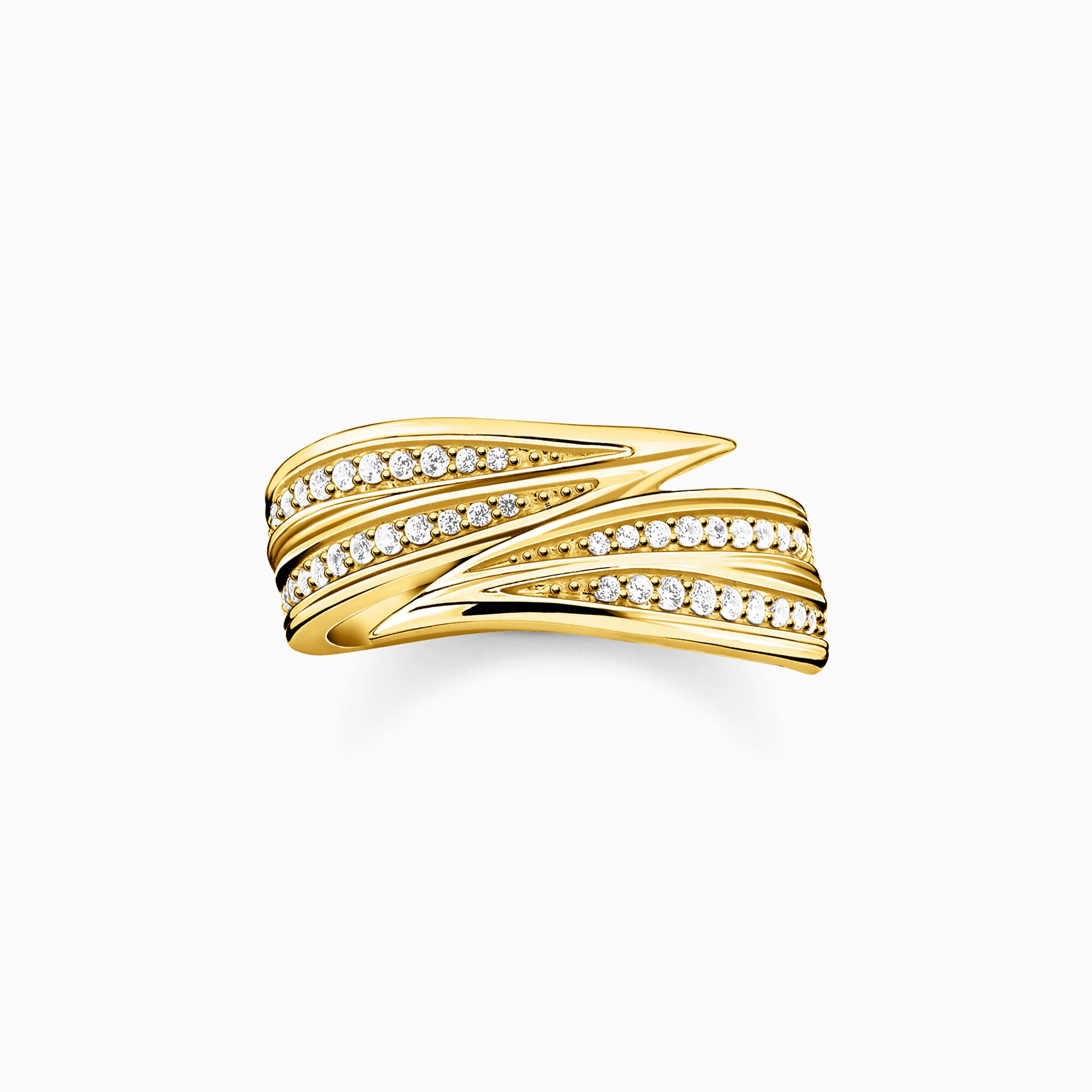 Ring Bl&auml;tter gold aus der  Kollektion im Online Shop von THOMAS SABO