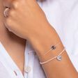 Armband mit Rosenquarz-Beads und Herz Silber aus der Charming Collection Kollektion im Online Shop von THOMAS SABO