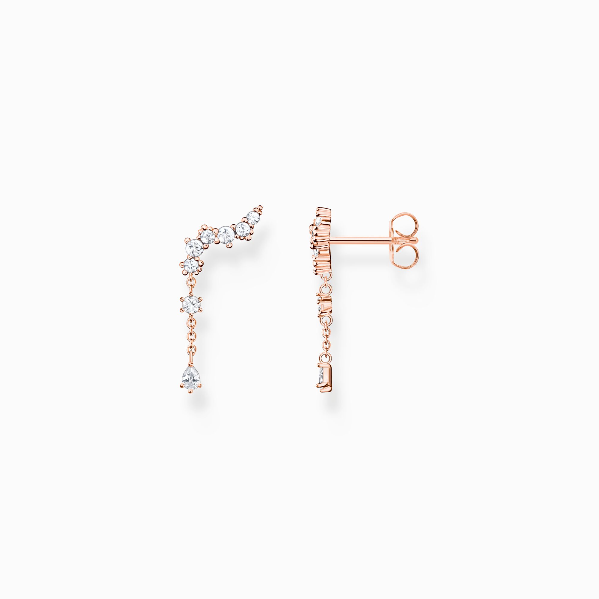 Ear climber ice crystals rose gold from the Charming Collection collection in the THOMAS SABO online store