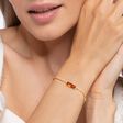 Armband oranger Stein mit Mond und Stern vergoldet aus der  Kollektion im Online Shop von THOMAS SABO