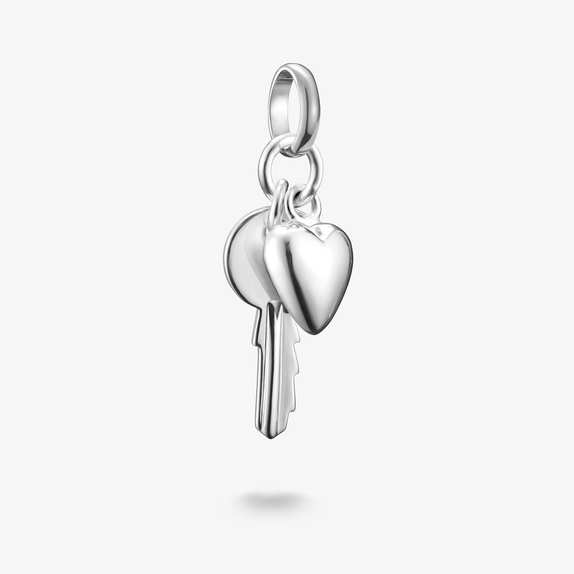 THOMAS SABO Charm-hängsmycke Nyckel med hjärta Connect silver, 925 sterlingsilver, Storlek: one size, för damer