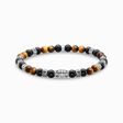 Bracelet with black onyx beads and tiger&#39;s eye beads silver from the  collection in the THOMAS SABO online store