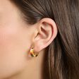 Hoop earrings with colourful stones pav&eacute; gold plated from the  collection in the THOMAS SABO online store