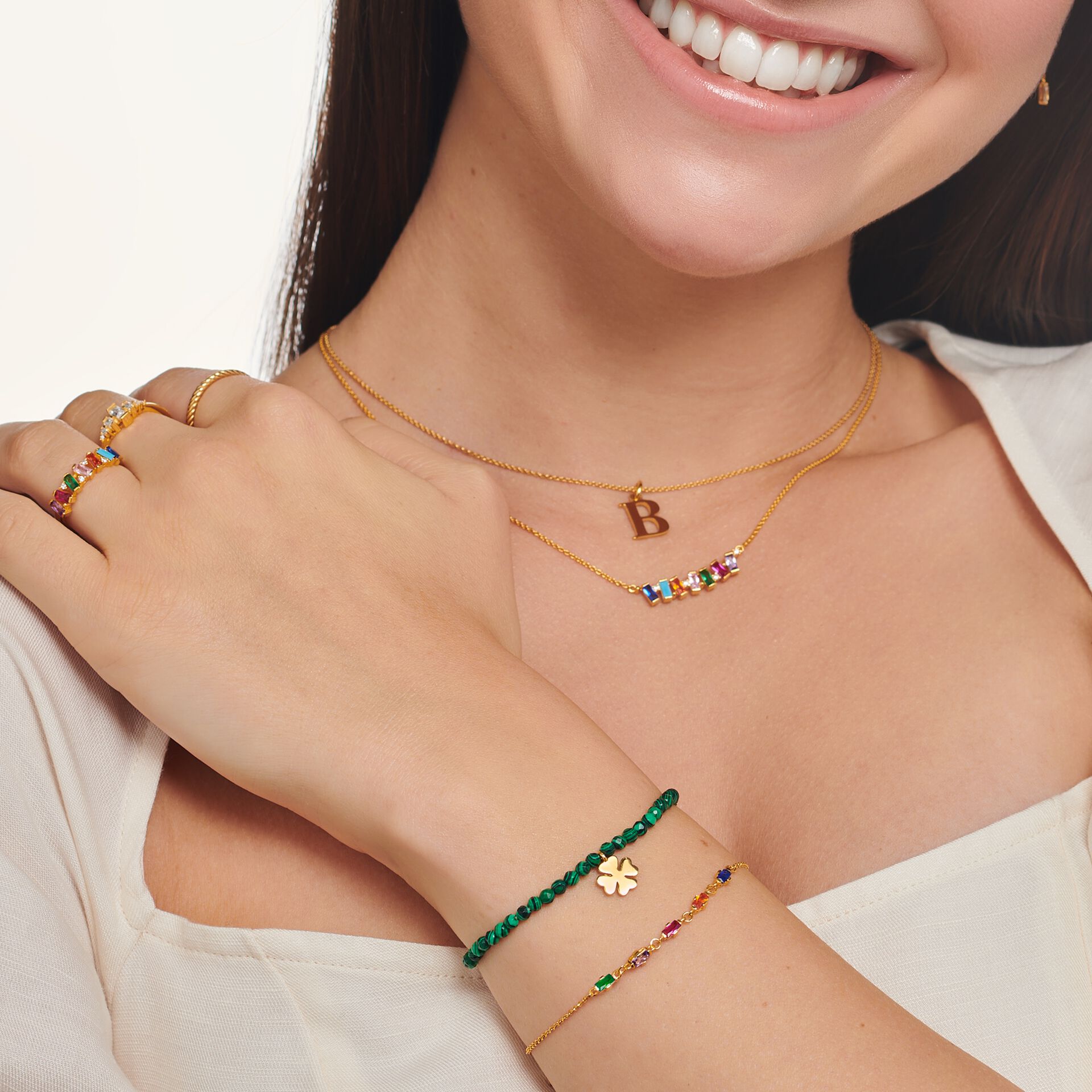 Thomas Sabo Bracelet wave with stones main image 1