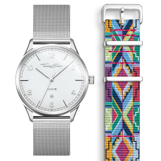 SET CODE TS Reloj blanco &amp; correa patr&oacute;n colorido de la colección  en la tienda online de THOMAS SABO