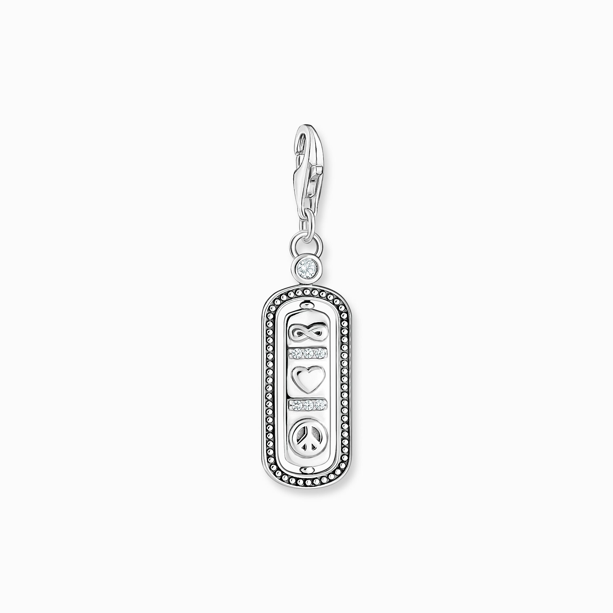 Charm pendant love &amp; peace from the Charm Club collection in the THOMAS SABO online store