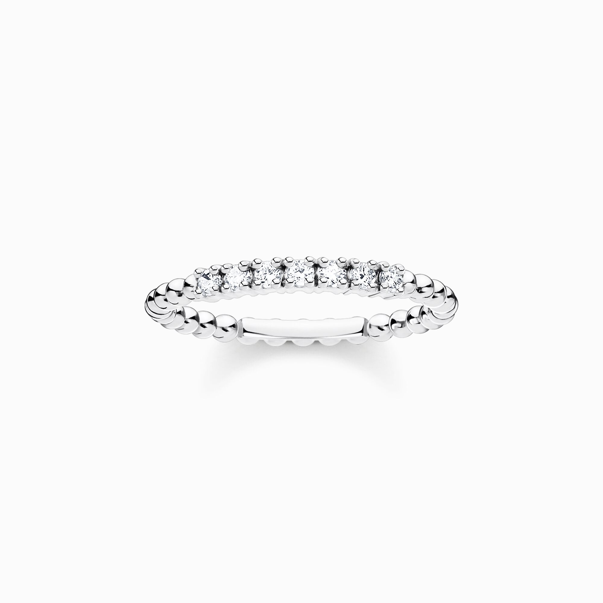 Ring dots with white stones silver from the Charming Collection collection in the THOMAS SABO online store