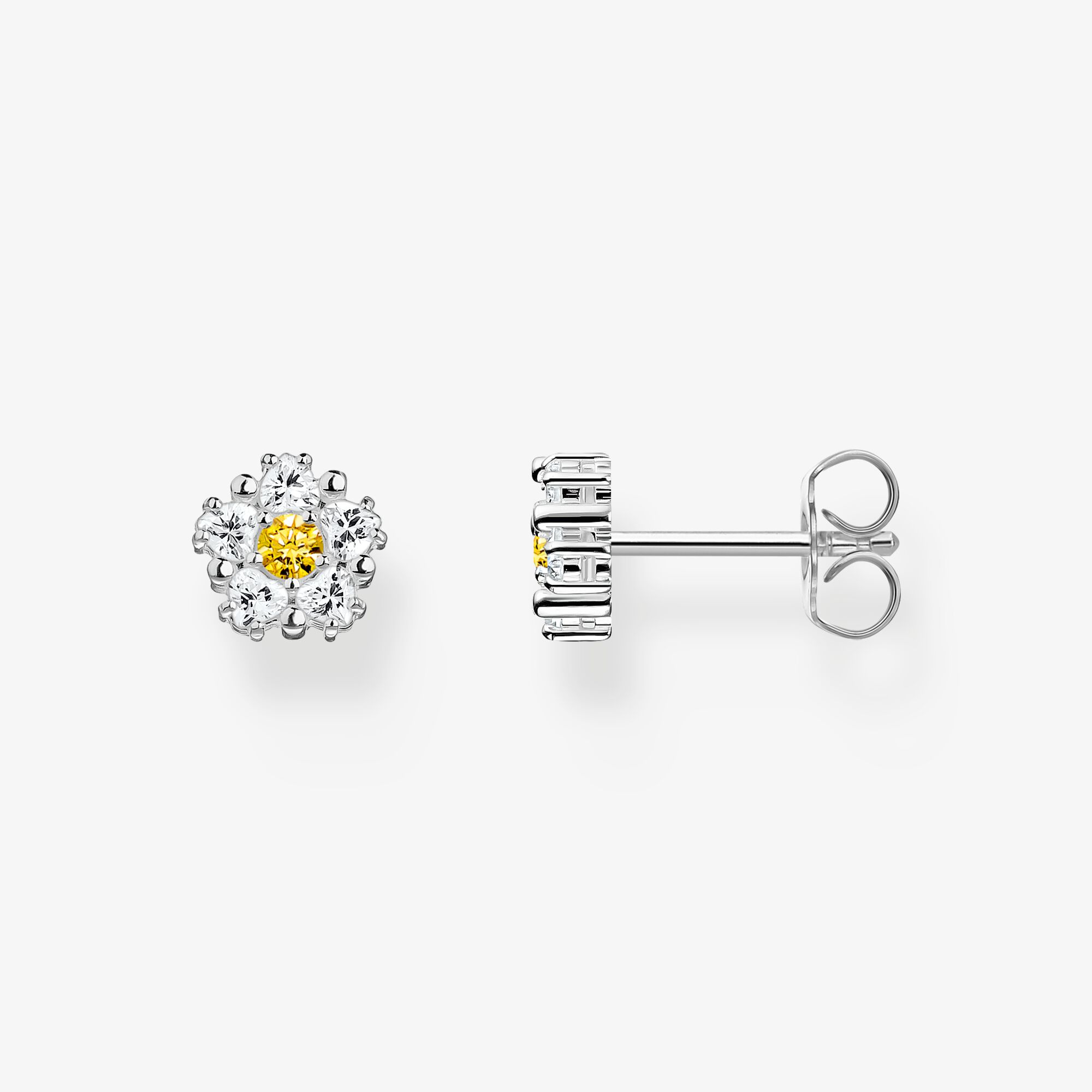 THOMAS SABO Ohrstecker Blume Lovely Daisy klein Silber, Sterlingsilber, Größe: one size, Damen