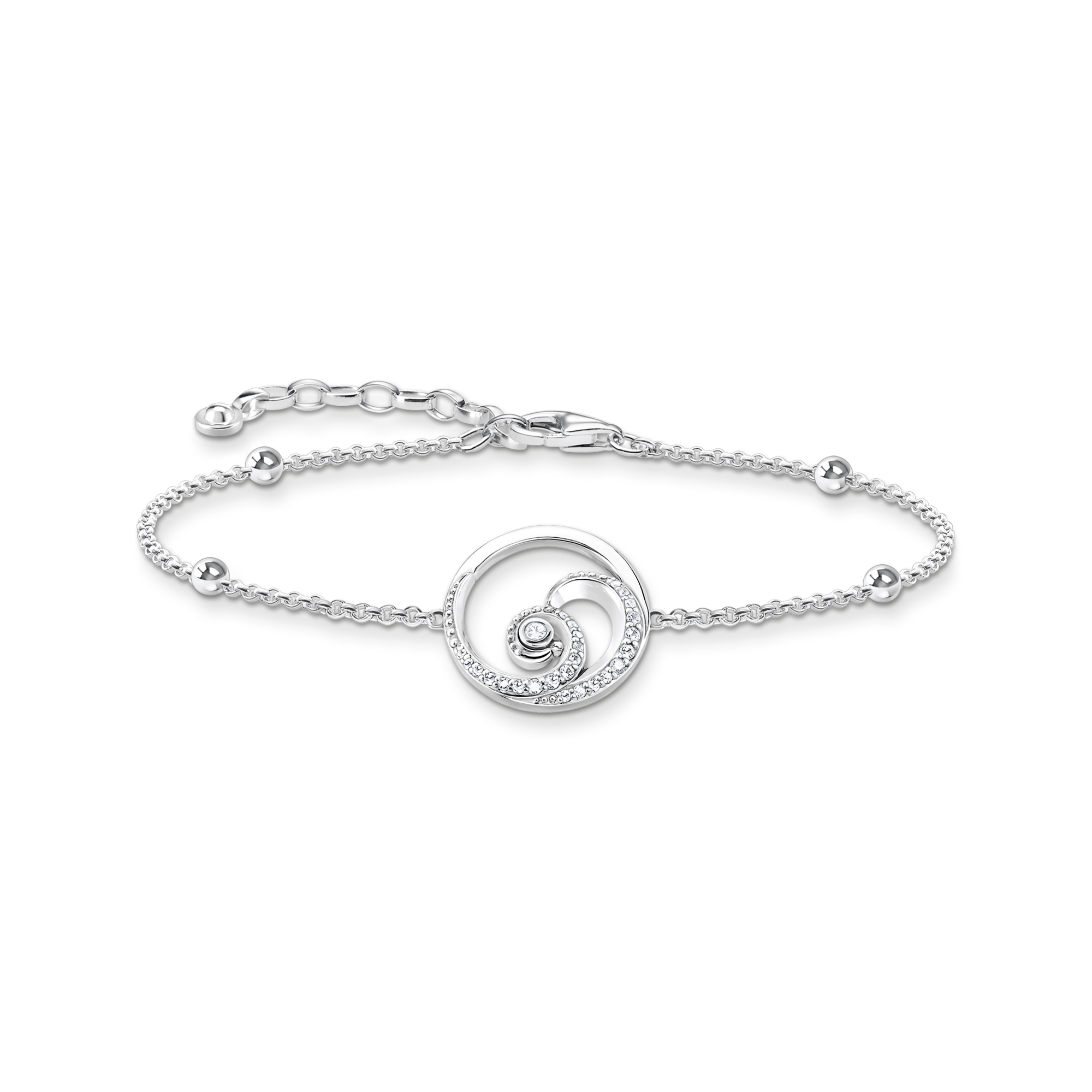 Thomas Sabo Armband Welle mit Steinen weiß A2045-051-14-L19V