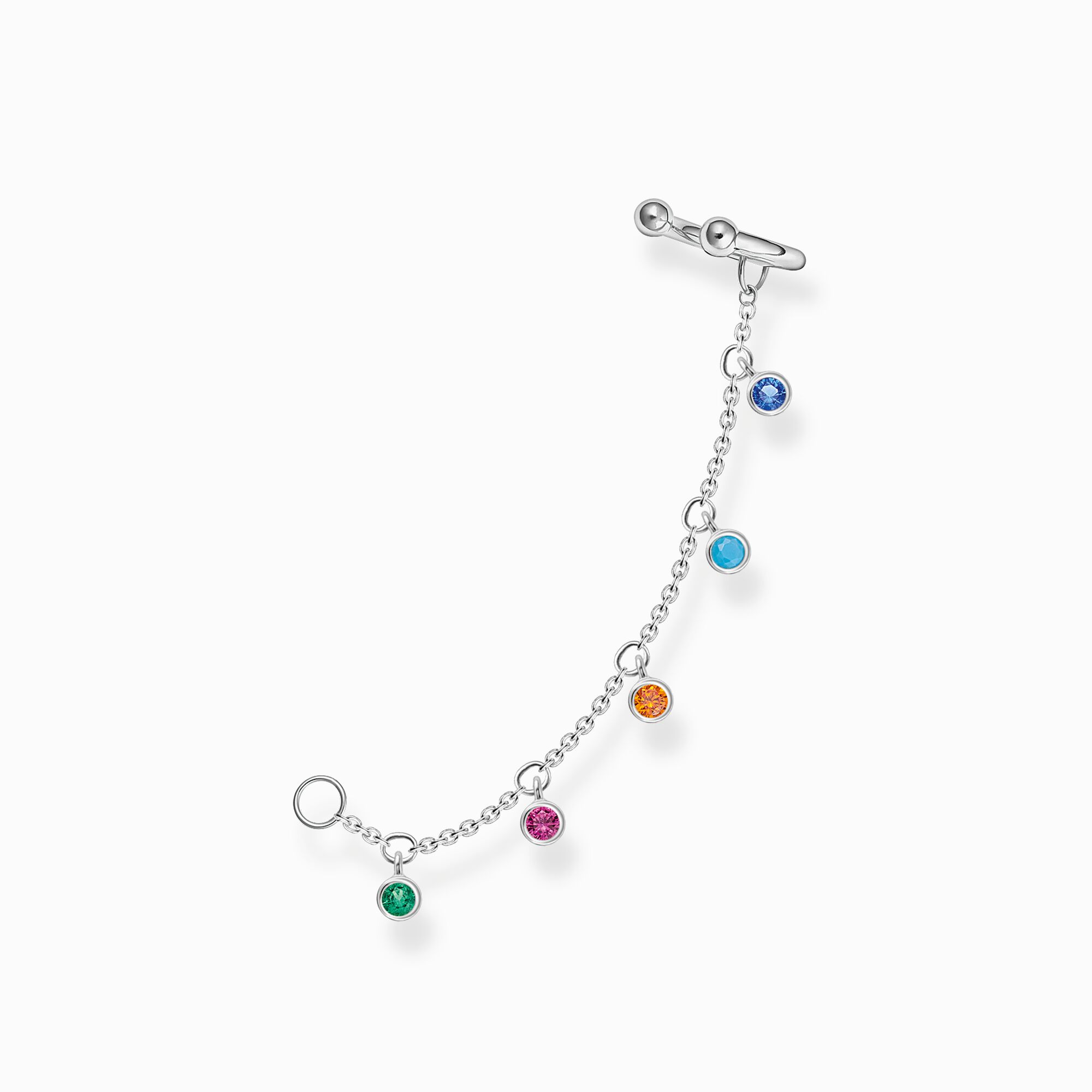 Ear cuff colourful stones, silver from the Charming Collection collection in the THOMAS SABO online store