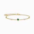 Pulsera con verde y piedras blancas oro de la colección Charming Collection en la tienda online de THOMAS SABO