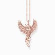 Rose-gold plated necklace with Phoenix pendant and various stones from the  collection in the THOMAS SABO online store