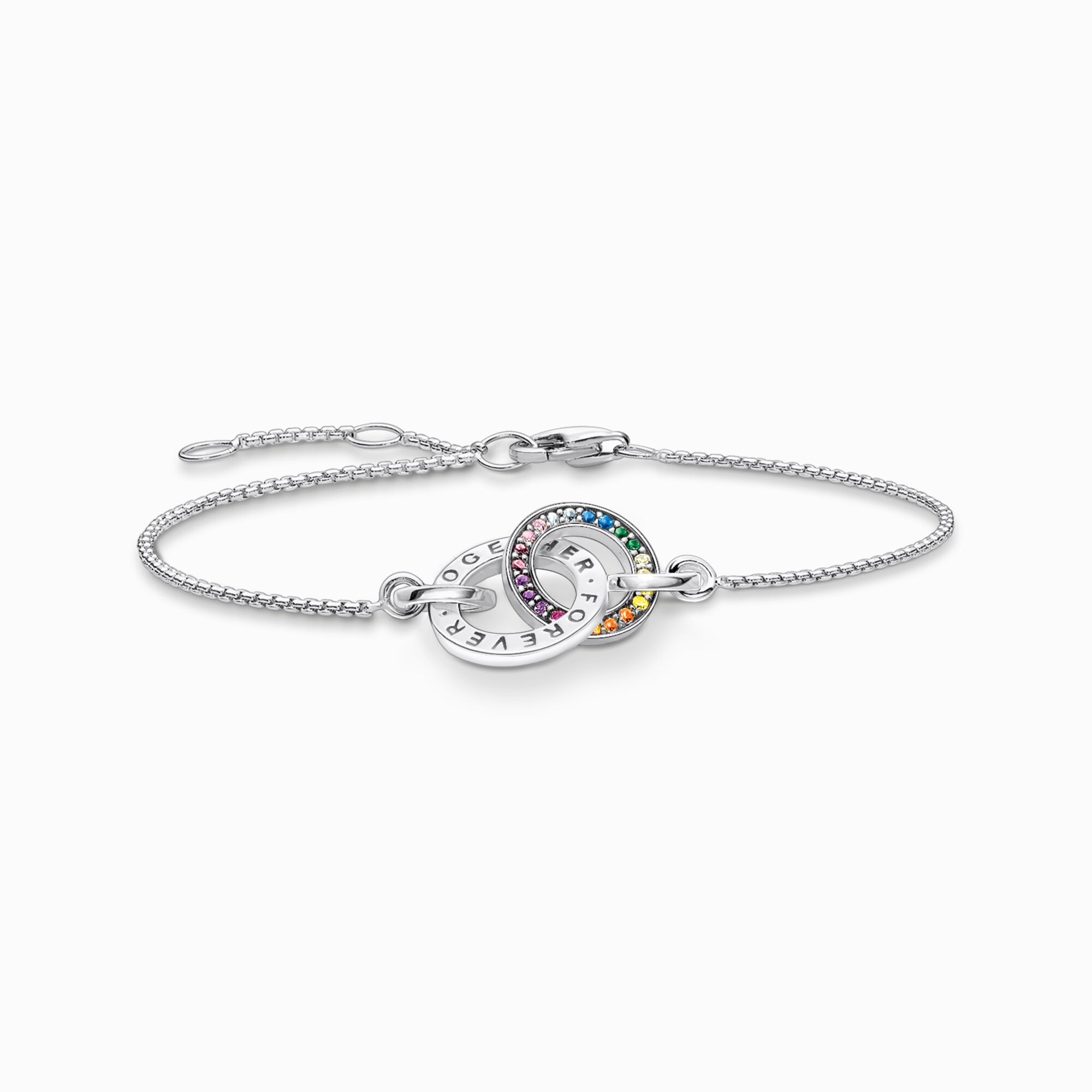Blackened silver bracelet Together with two rings and coloured stones from the  collection in the THOMAS SABO online store