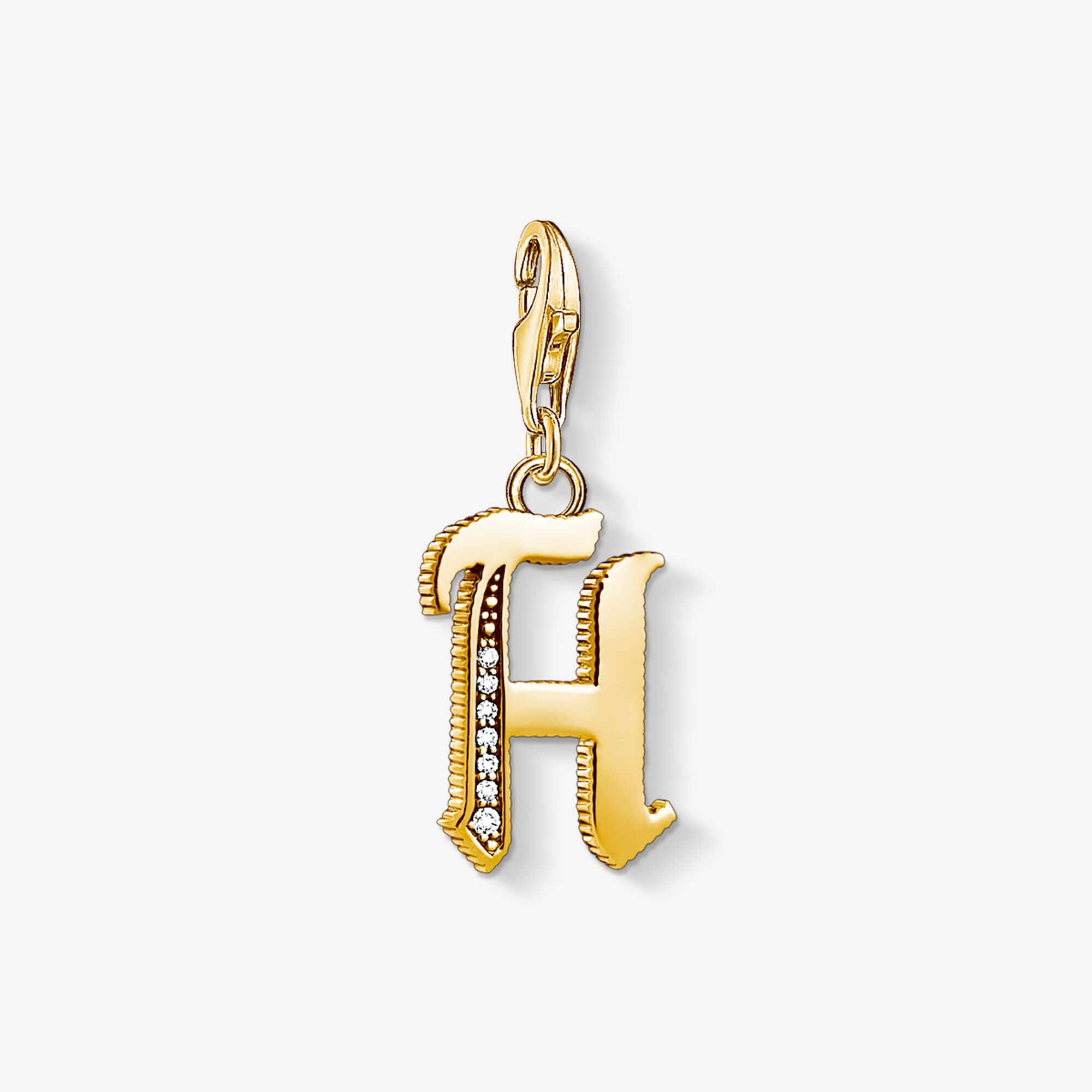 THOMAS SABO Charm-Anhänger Buchstabe H gold, Sterlingsilber Gelbgold vergoldet, Größe: one size, Unisex