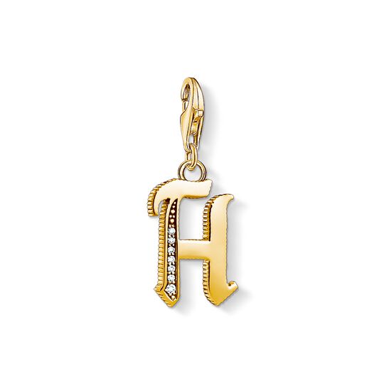 Charm pendant letter H gold from the Charm Club collection in the THOMAS SABO online store