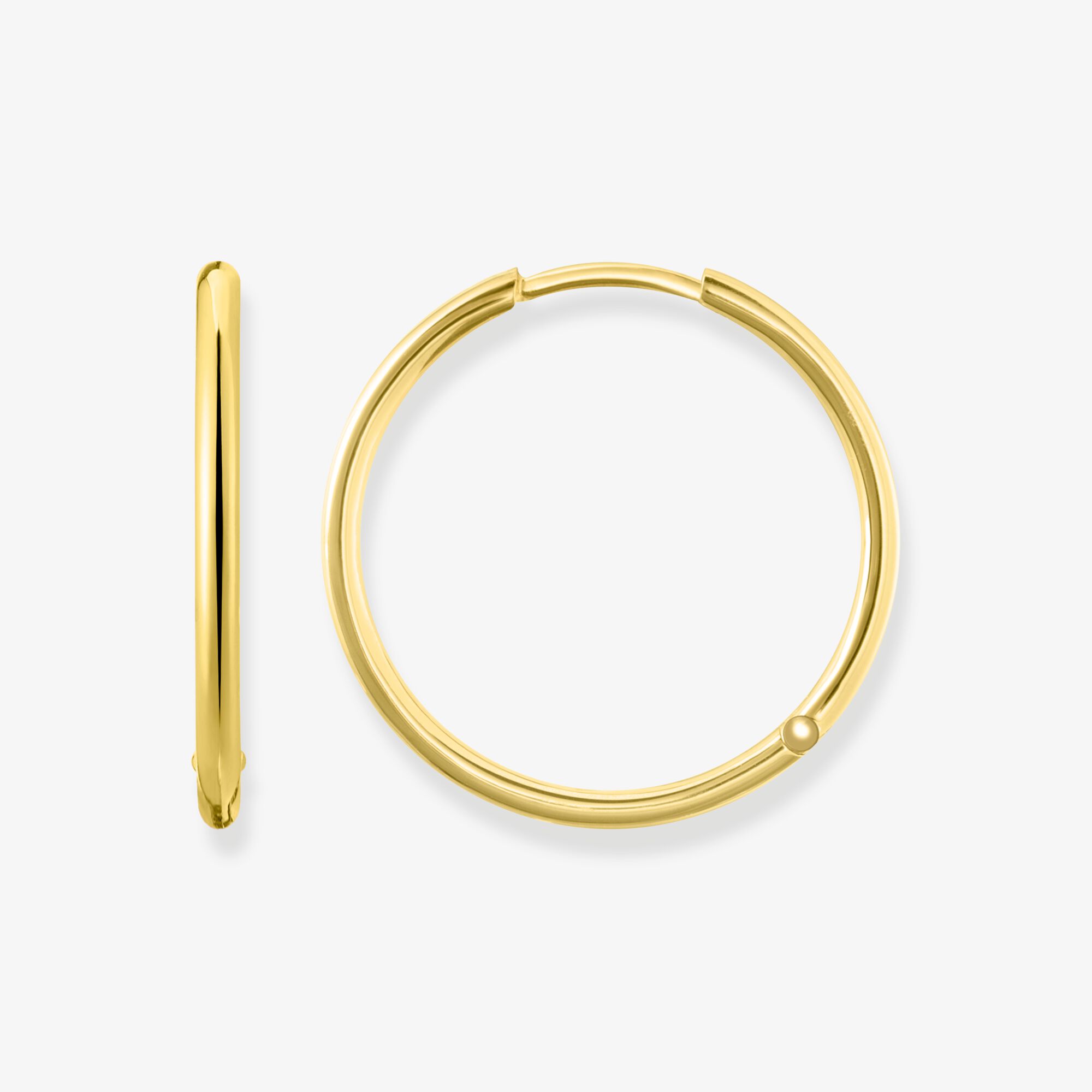 THOMAS SABO Creolen groß, Sterlingsilber Gelbgold vergoldet, Größe: one size, Damen