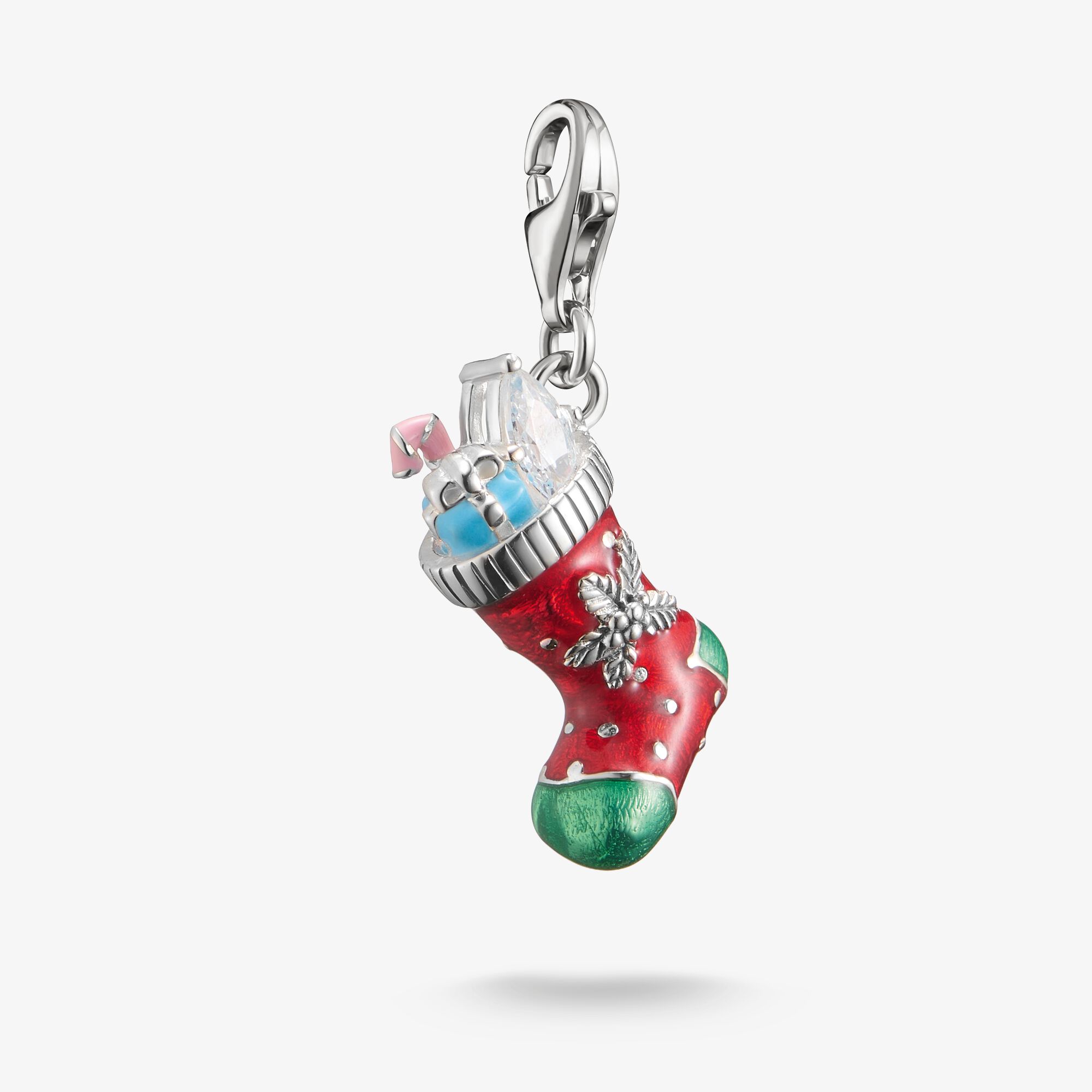 THOMAS SABO Pendentif Chaussettes de Noël Charm argent Argent sterling, Taille: one size, pour femme