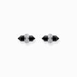Silver ear studs with hexagonal onyx from the  collection in the THOMAS SABO online store