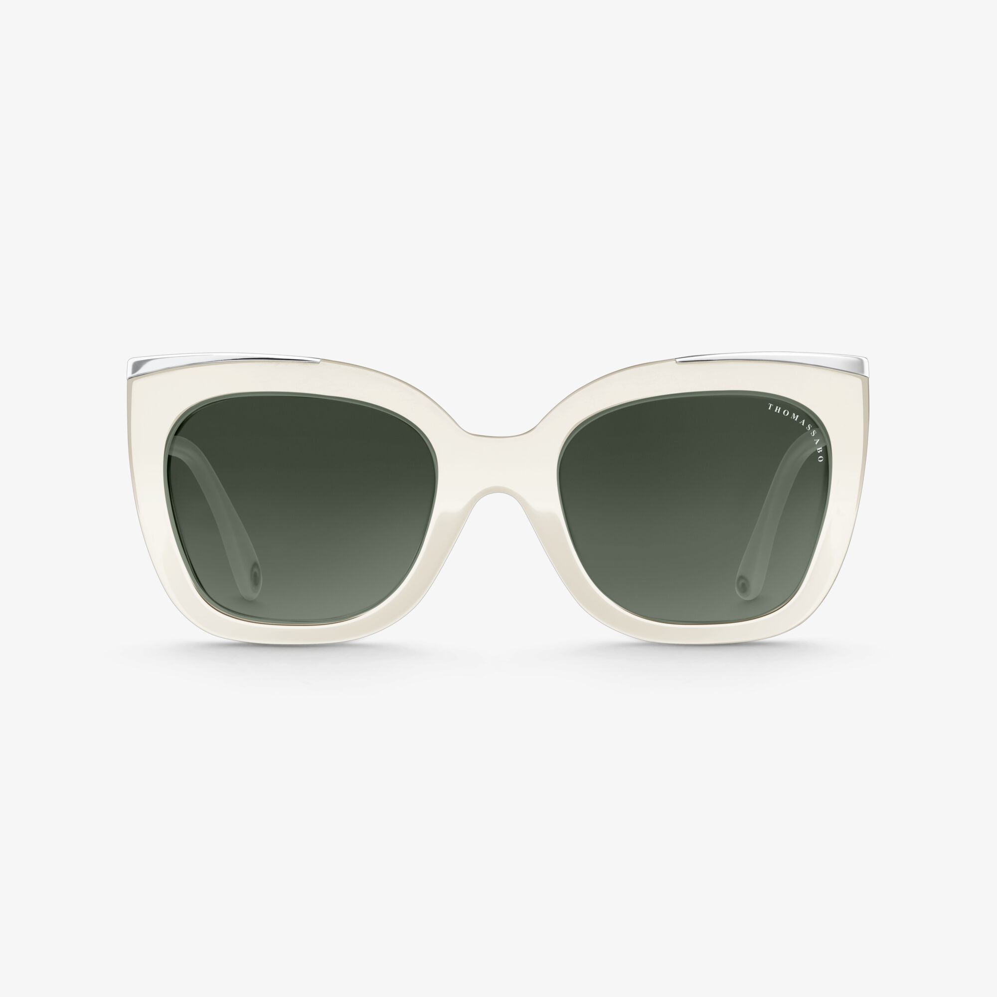 THOMAS SABO Lunettes de soleil Audrey Cat-Eye Argent Sterling noirci, Taille: A, pour femme