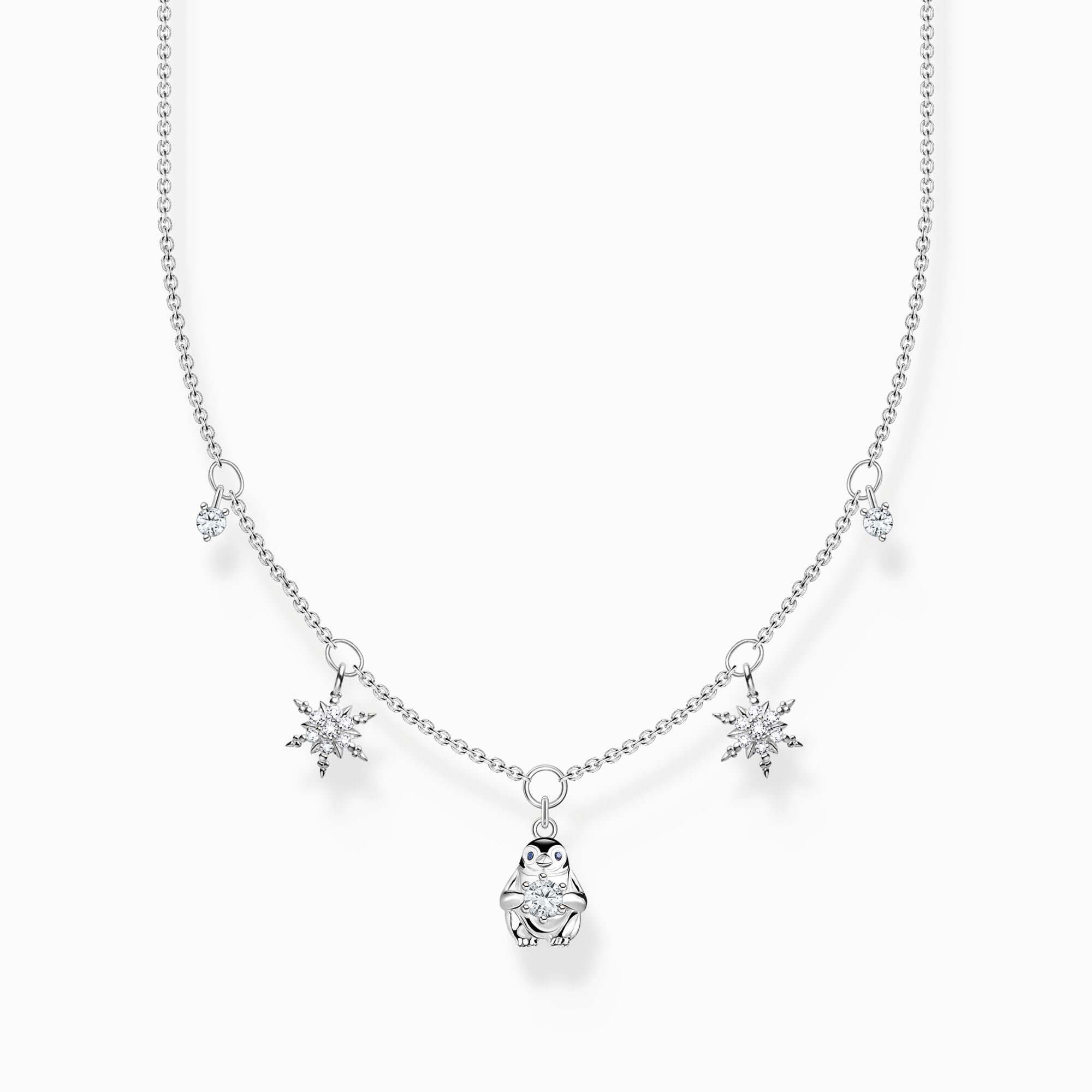 Necklace penguin and snowflakes silver from the Charming Collection collection in the THOMAS SABO online store