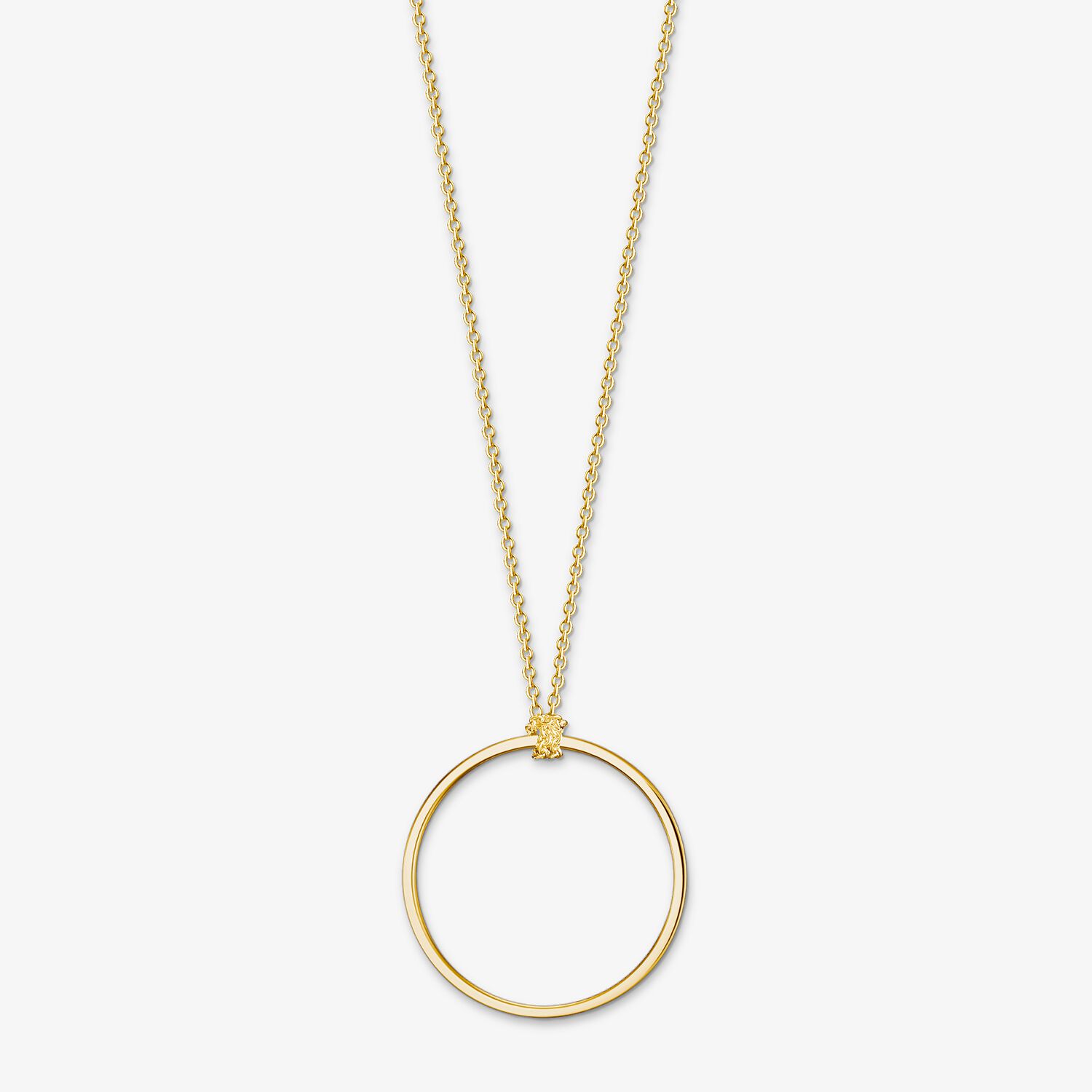 THOMAS SABO Charm-halsband cirkel guld, 925 sterlingsilver guldpläterat gult guld, Storlek: 70 cm, för damer